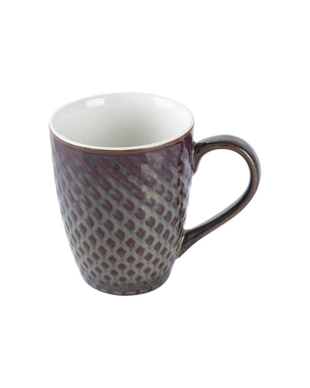Dual Glazed Diamond Textured Ceramic Mug (Matte Finish, 330 mL)