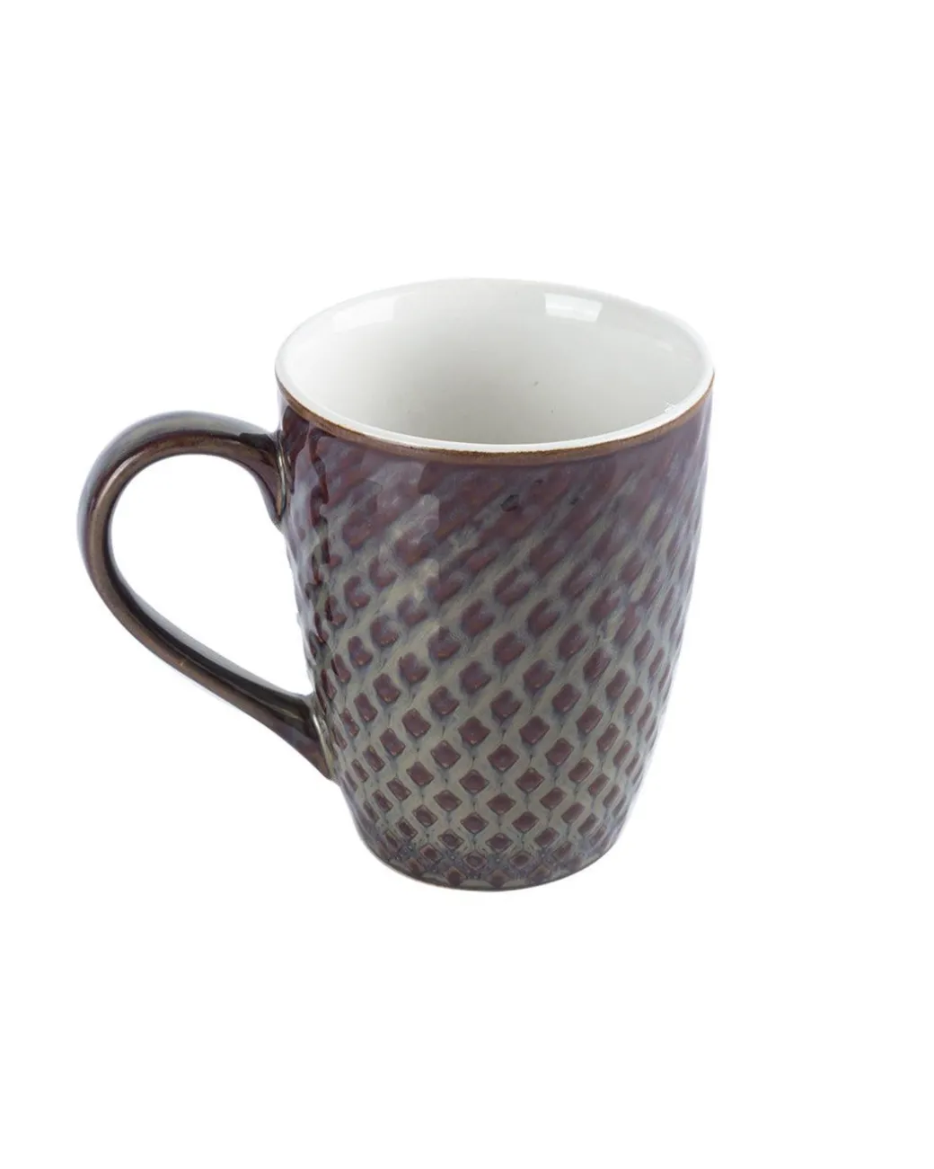 Dual Glazed Diamond Textured Ceramic Mug (Matte Finish, 330 mL)