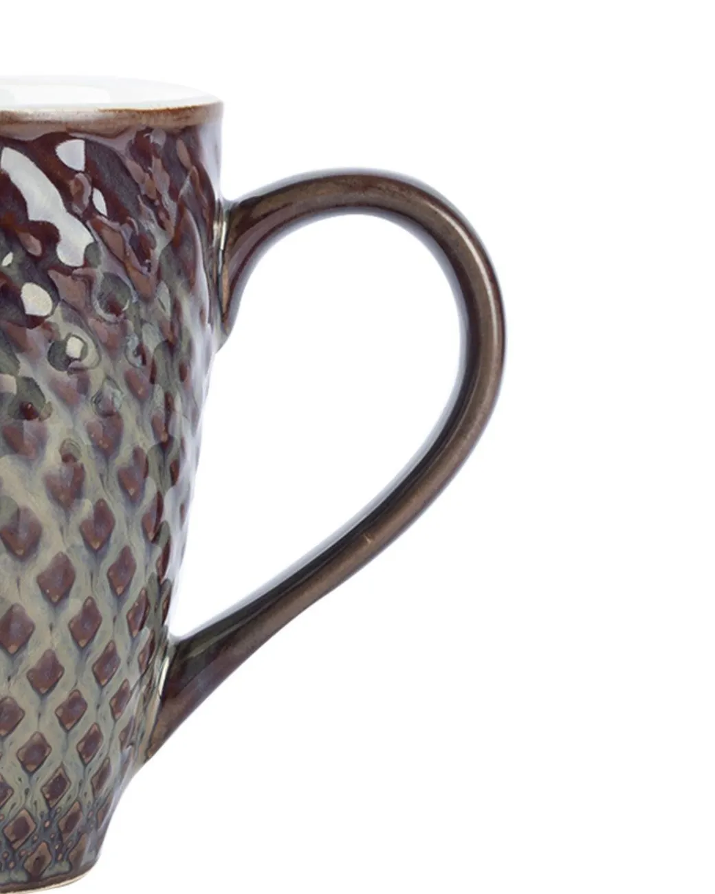 Dual Glazed Diamond Textured Ceramic Mug (Matte Finish, 330 mL)
