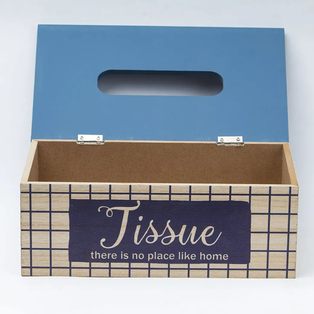Exquisite Blue Tissue Holder Box For Home