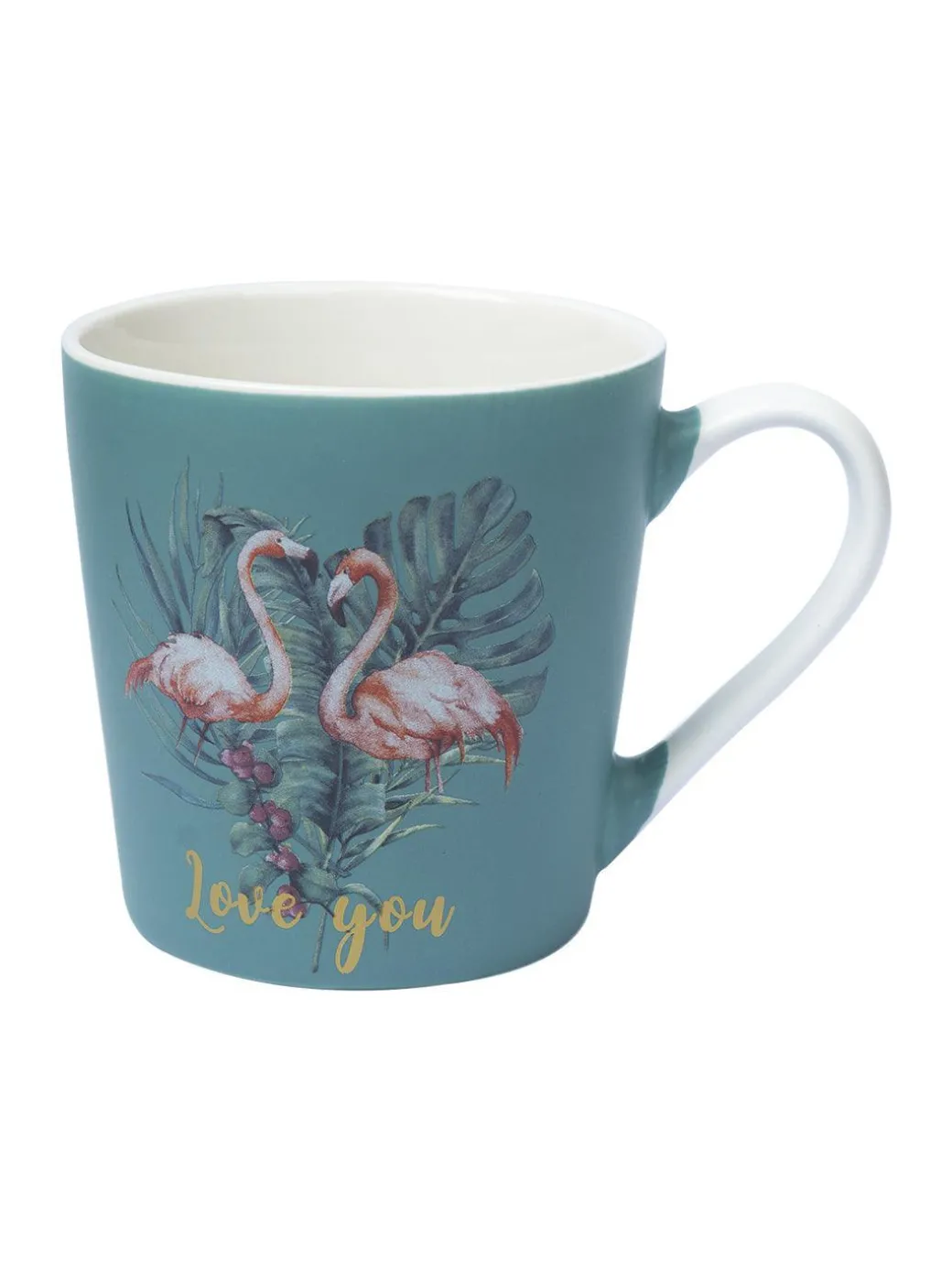 Flamingo Ceramic Mug - 400mL, Turquoise