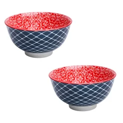 Floral Bowl Set Of 2 (650Ml)
