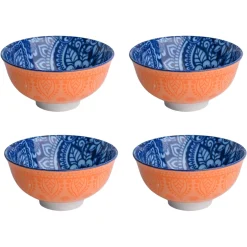 Floral Bowl Set Of 4 (280Ml)