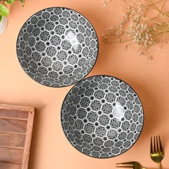 Floral Bowl Set Of 2 (650Ml)