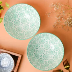Floral Bowl Set Of 2 (650Ml)