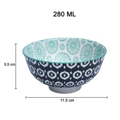 Floral Bowl Set Of 4 (280Ml)