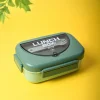 Fresh Green Lunch Set: 1 Spoon, 1 Fork & 1 Box