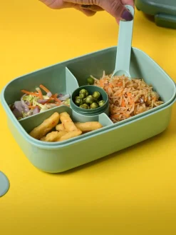 Fresh Green Lunch Set: 1 Spoon, 1 Fork & 1 Box