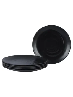 Full Plate (Black Matte Spiral) Set Of 6