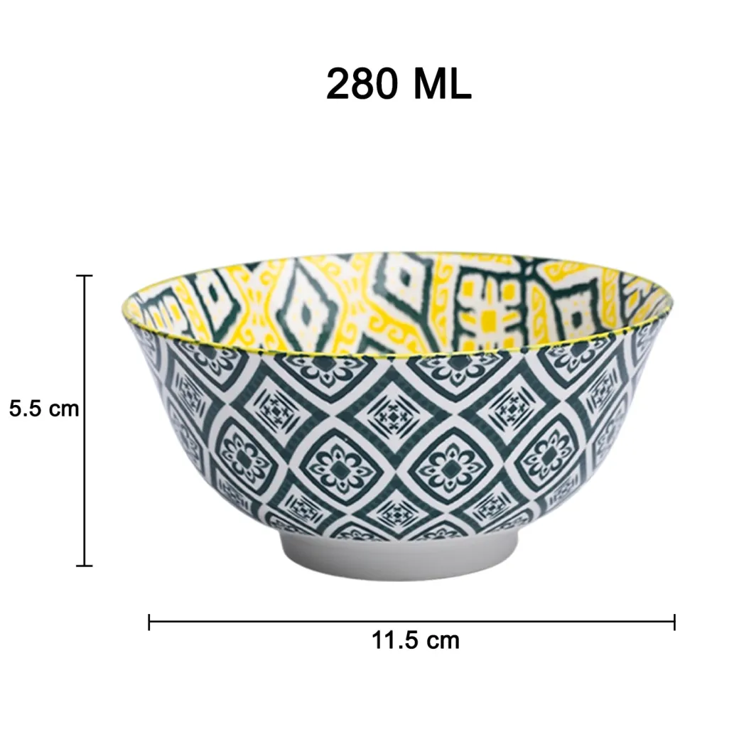 Geomatry Bowl Set Of 4 (280Ml)