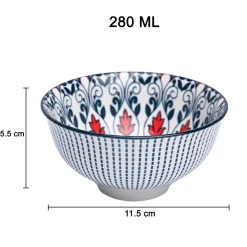 Geomatry Bowl Set Of 4 (280Ml)