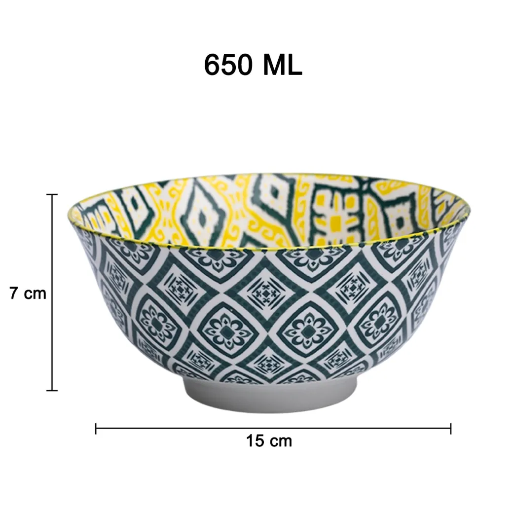 Geomatry Bowl Set Of 2 (650Ml)