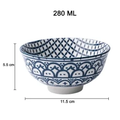 Geomatry Bowl Set Of 4 (280Ml)