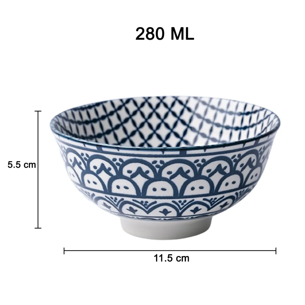 Geomatry Bowl Set Of 4 (280Ml)
