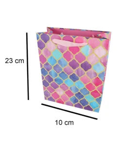 Gift Bag, Clover Print, Small, Paper Bag, Multicolor, Paper, Set of 3