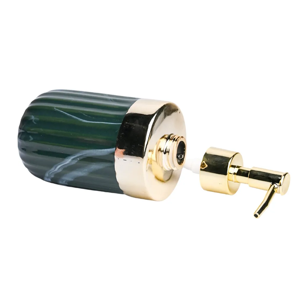Golden + Ribbed Soap Dispenser