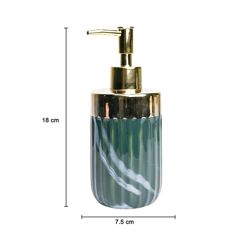 Golden + Ribbed Soap Dispenser