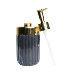 Golden + Ribbed Soap Dispenser