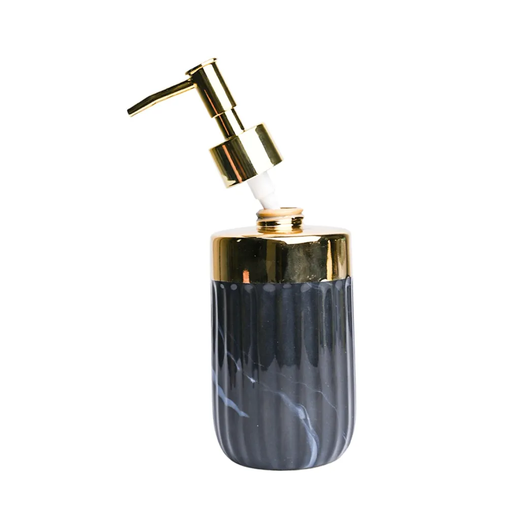 Golden + Ribbed Soap Dispenser