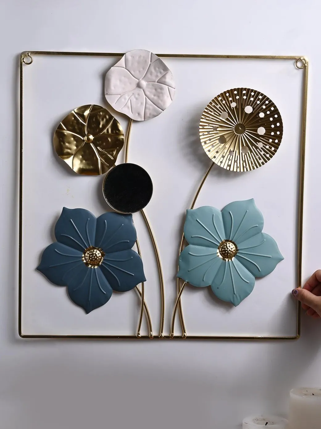 Golden Blossom - Rectangular Wall Plaque