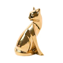 Golden Cat Statue Figurine