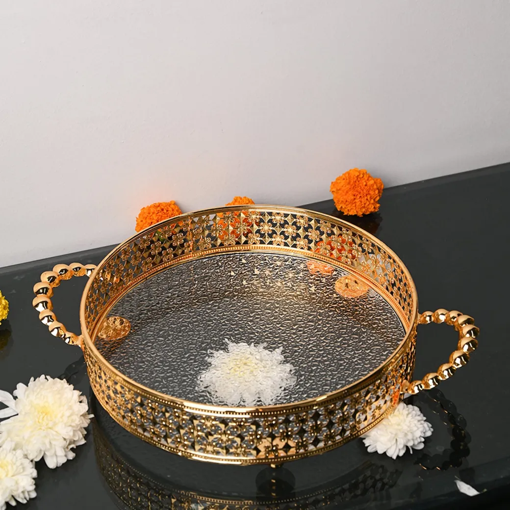 Golden Decorative Basket