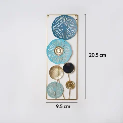 Golden Floral Rectangular Wall Plaque
