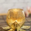 Golden Lotus Tea Light Holder