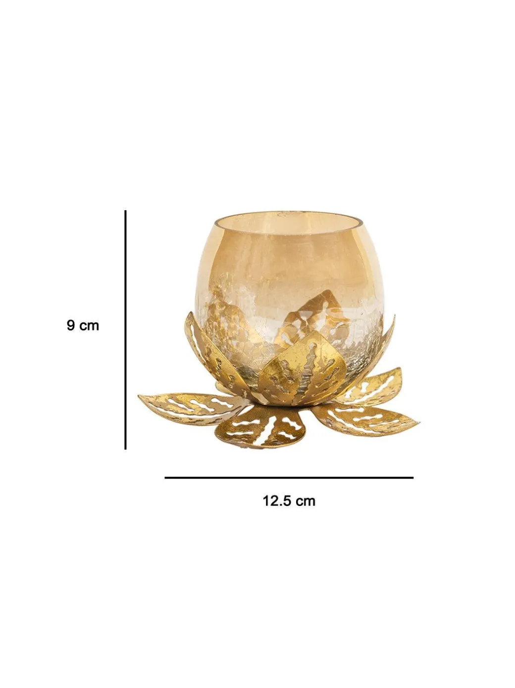 Golden Lotus Tea Light Holder