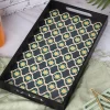Green & Black Rectangular Tray with handle - Market99