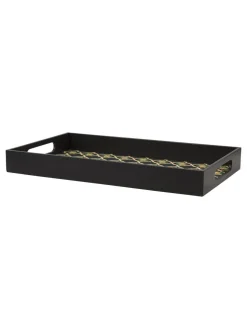 Green & Black Rectangular Tray with handle - Market99