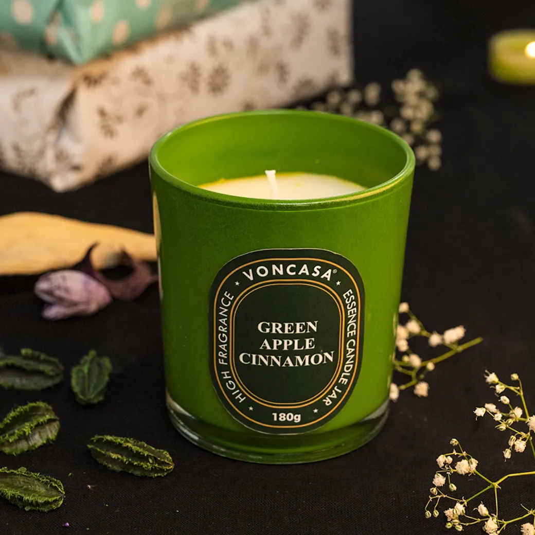 Green Apple Cinnamon Candle