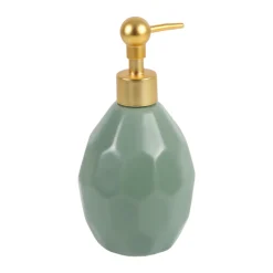 Green Ceramic Bathroom Set Of 4 - Stone Finish, Bath Accessories