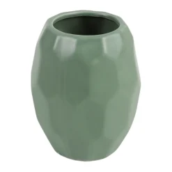 Green Ceramic Bathroom Set Of 4 - Stone Finish, Bath Accessories
