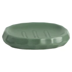 Green Ceramic Bathroom Set Of 4 - Stone Finish, Bath Accessories