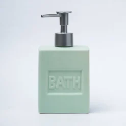 Green Ceramic Liquid Soap Dispenser - Plain, Bath Accessories