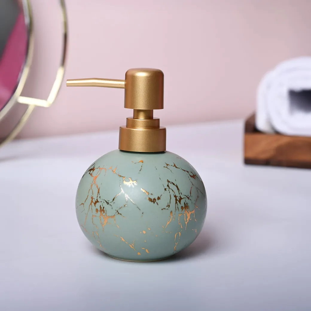 Green Ceramic Soap Dispenser