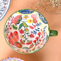 Green Floral 480ml Cup