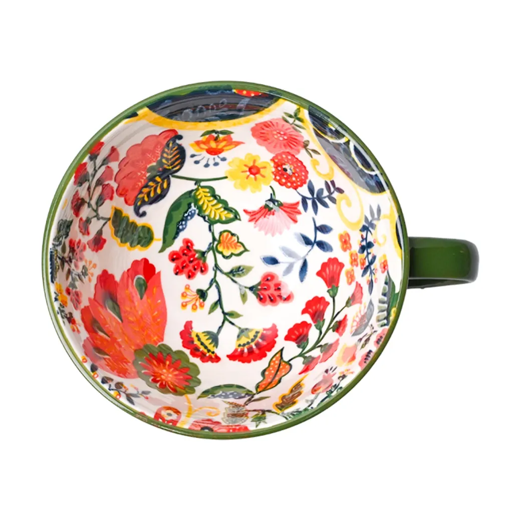 Green Floral 480ml Cup