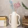 Grey Ceramic Curvy Vase - Curvy, Flower Holder