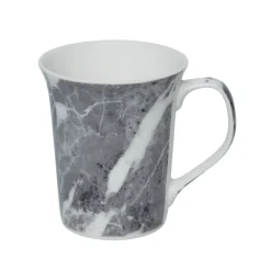 Grey Coffee Mug - 380 Ml, Marble Finish