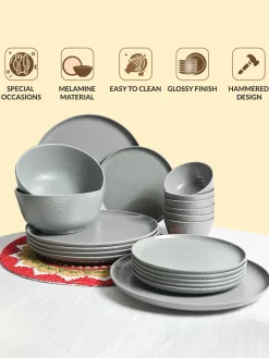 Grey Dinner Sets - 20 Pcs