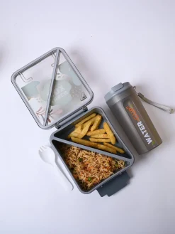 Grey Lunch Box Set - Minimalist and Modern