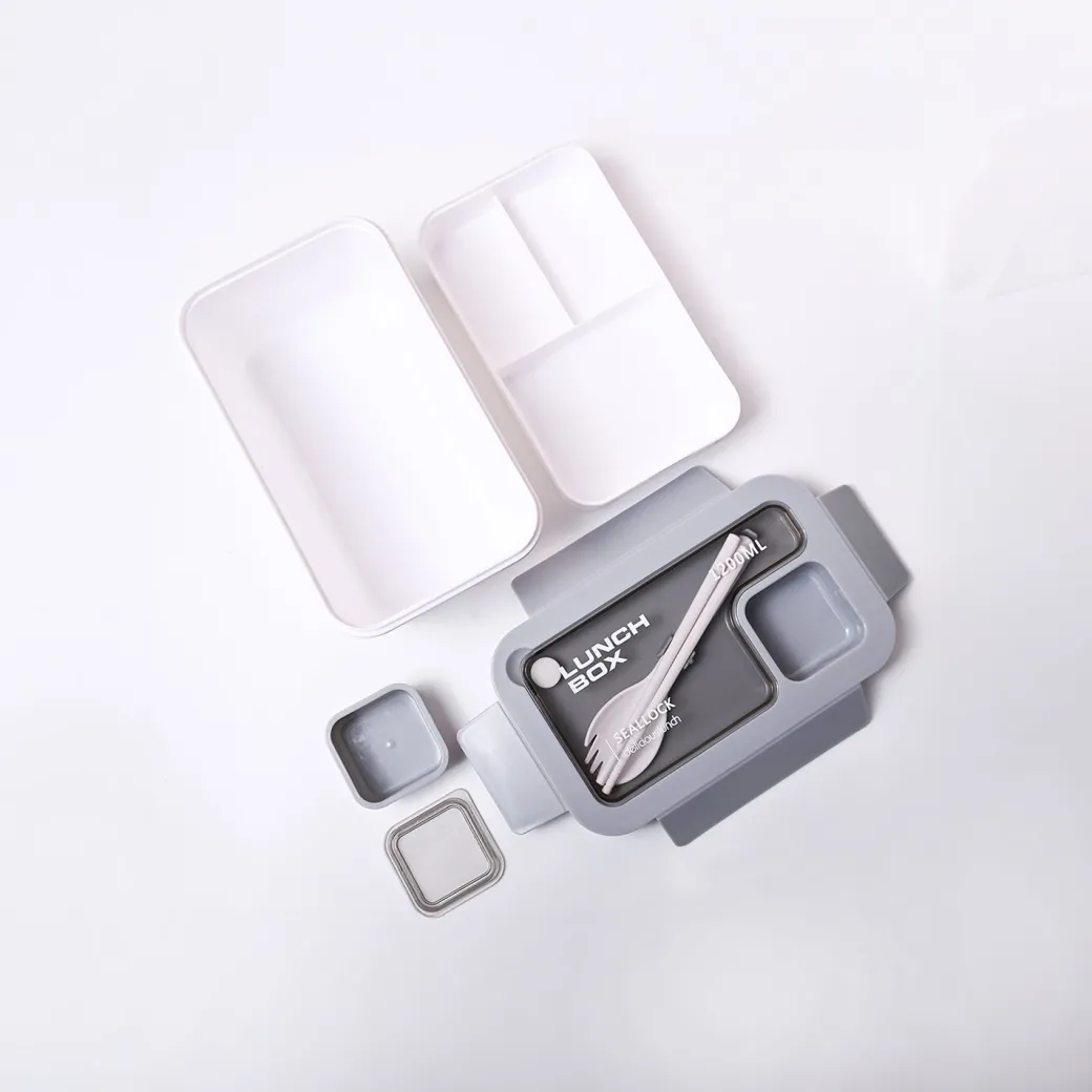 Grey Lunch Box Set (1200ml + 40ml)