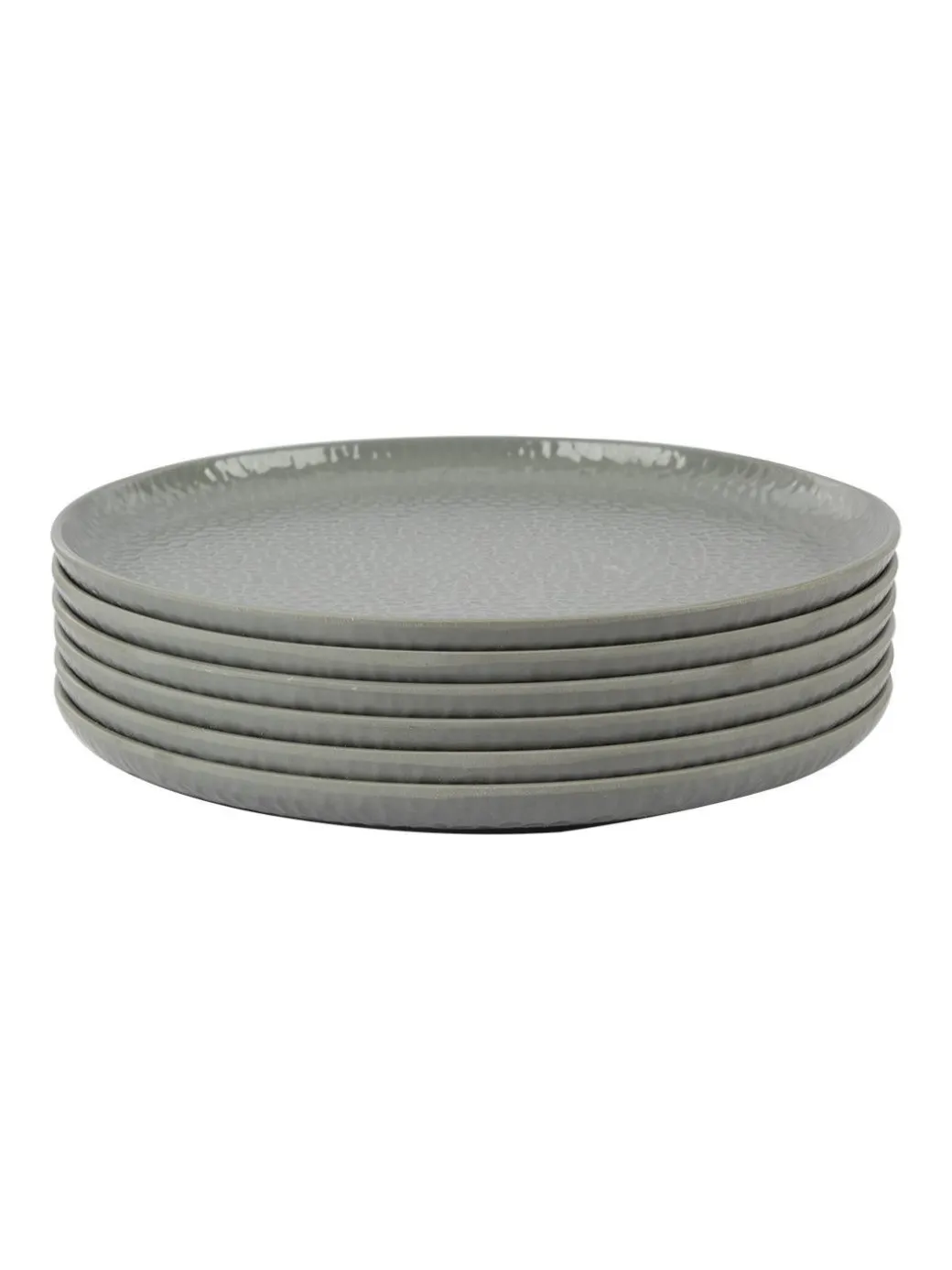 Grey Melamine Round Quarter Plate – Set of 6