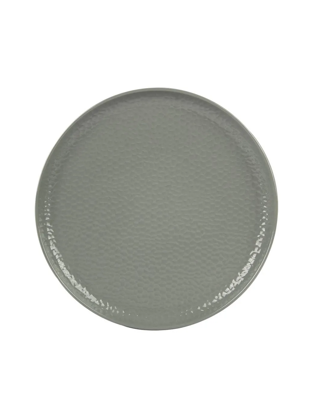 Grey Melamine Round Quarter Plate – Set of 6