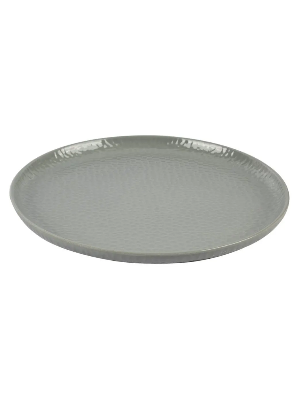 Grey Melamine Round Quarter Plate – Set of 6