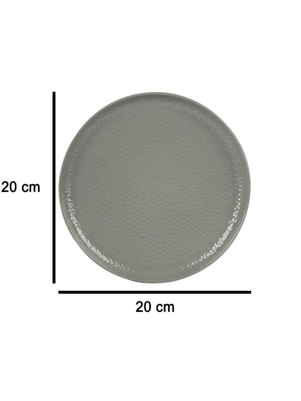 Grey Melamine Round Quarter Plate – Set of 6
