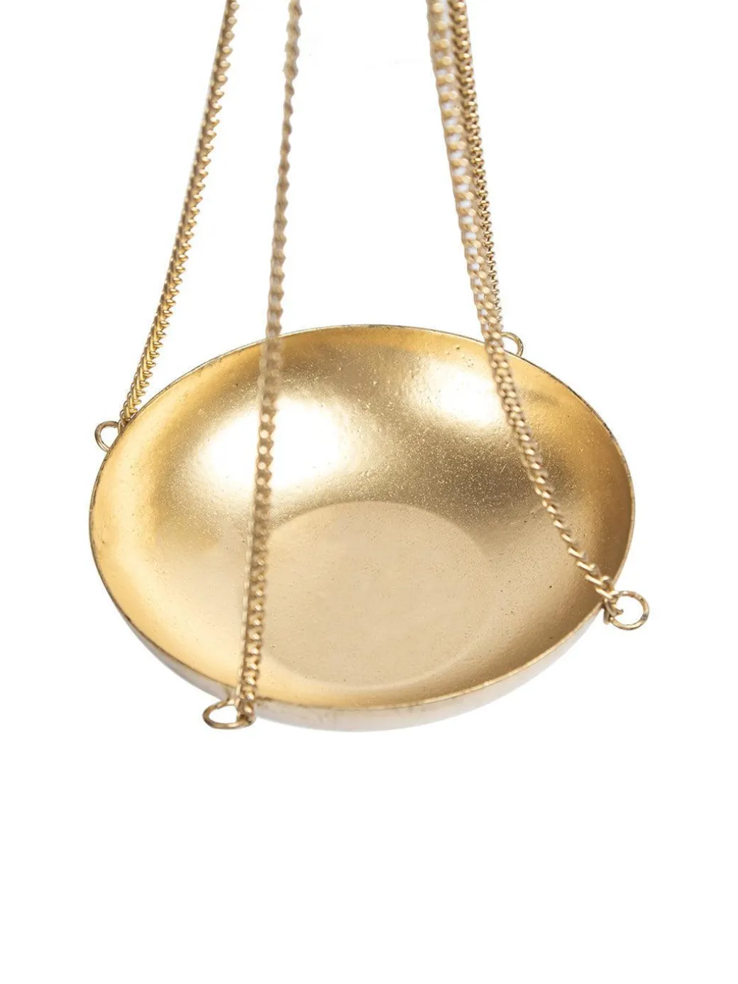 Hanging Gold Glass Flower Candle Holder