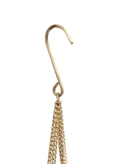 Hanging Gold Glass Flower Candle Holder